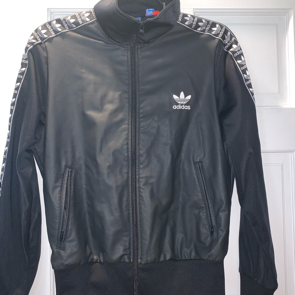 Black adidas zip up